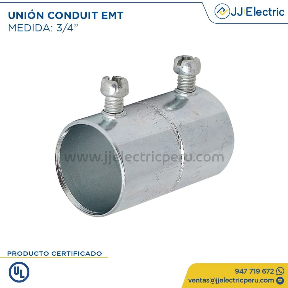 UNIÓN CONDUIT EMT 3/4" JJ Electric