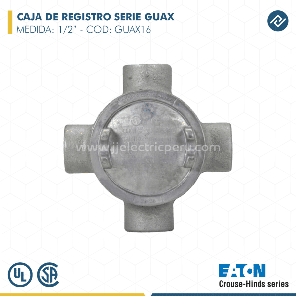 CAJA DE REGISTRO SERIE GUAX 1/2" - CROUSE HINDS