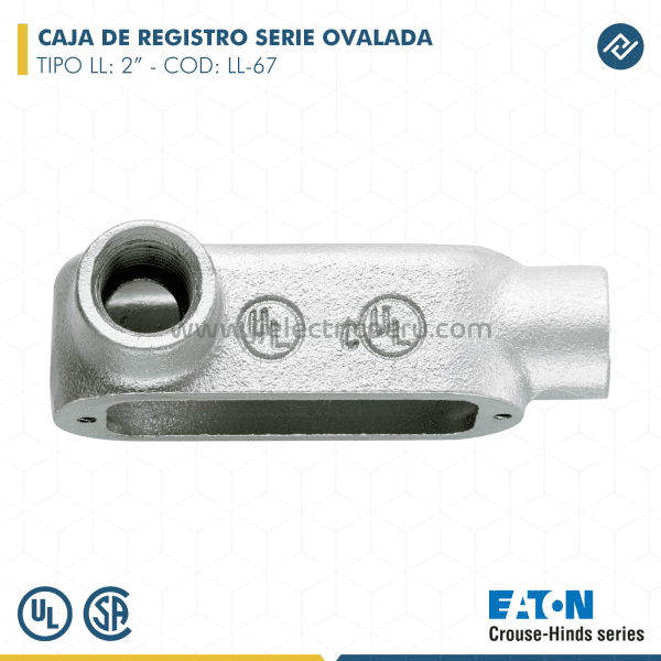 CAJA DE REGISTRO SERIE OVALADA TIPO LL 2″ - CROUSE HINDS
