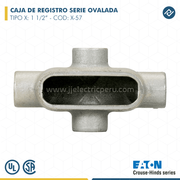 CAJA DE REGISTRO SERIE OVALADA TIPO X 1 1/2″ - CROUSE HINDS