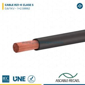 CABLE RZ1-K 0,6/1KV CPR 1x2.5MM2 - ASCABLE-RECAEL