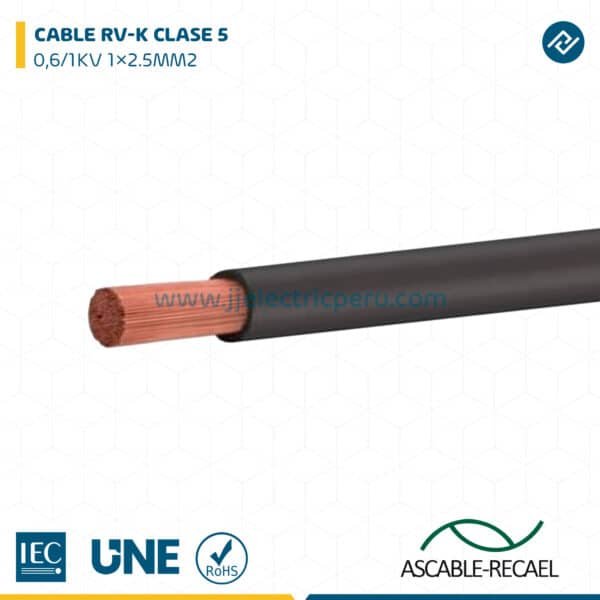 CABLE RV-K 0,6/1KV CPR 1×2.5MM2 – ASCABLE-RECAEL