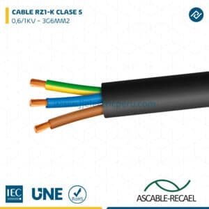 CABLE RZ1-K 0,6/1KV CPR 3G6MM2 - ASCABLE-RECAEL