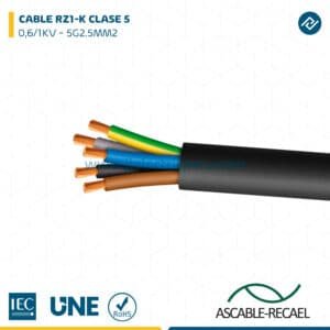 CABLE RZ1-K 0,6/1KV CPR 5G2.5MM2 - ASCABLE-RECAEL