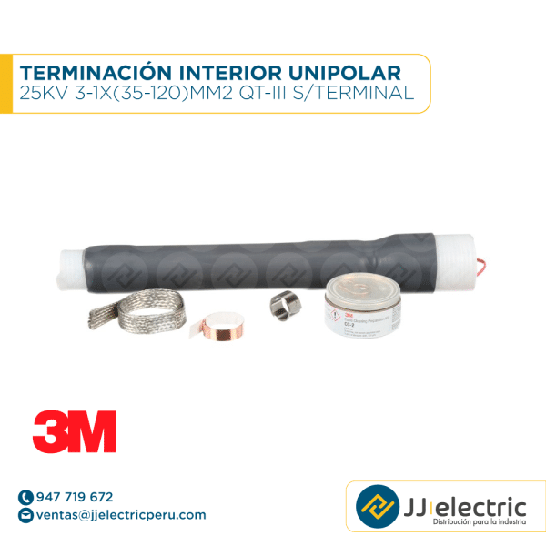 Terminación interior unipolar 25kV 3-1x(35-120)mm2 QT-III s/terminal - 3M