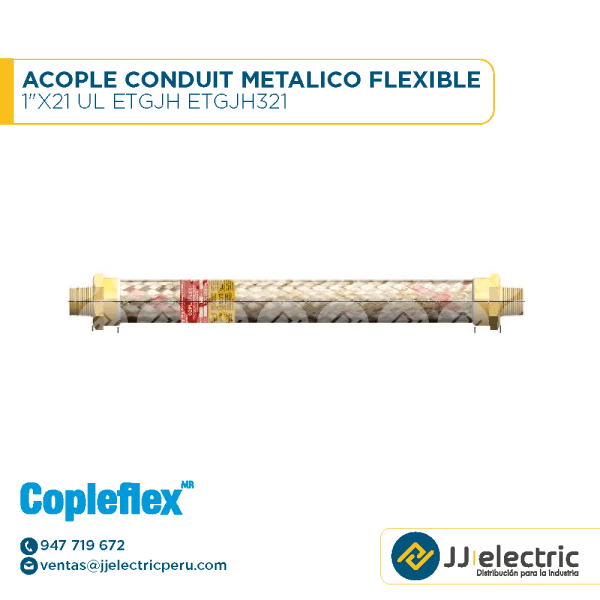 Acople Conduit Metalico Flexible 1"X21 Ul Etgjh Etgjh321 - COPLEFLEX