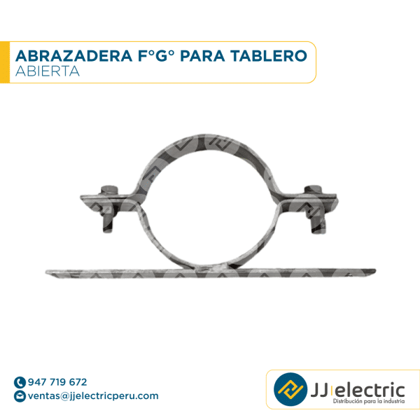 ABRAZADERA F°G° PARA TABLERO – ABIERTA
