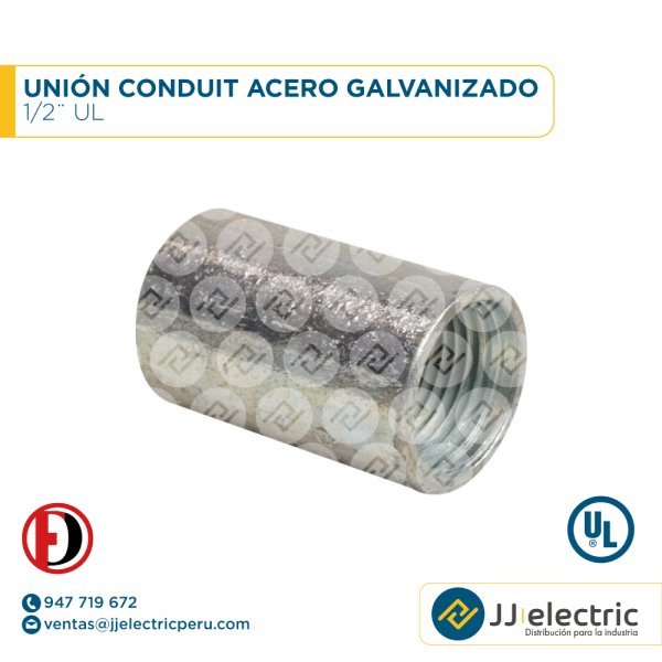 Unión Conduit acero galvanizado 1/2¨ UL - WHEATLAND