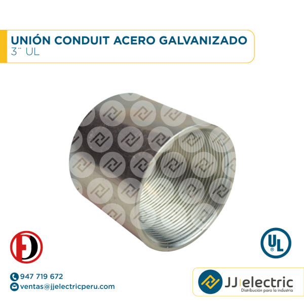 Unión Conduit acero galvanizado 3¨ UL - WEIFANG