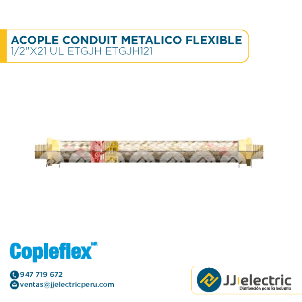 Acople Conduit Metalico Flexible 1/2"X21 Ul Etgjh Etgjh121 - COPLEFLEX