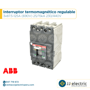 Interruptor termomagnético regulable 3x87.5-125A (690V) 25/15kA 230/440V - ABB