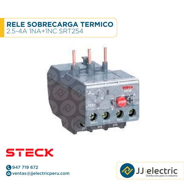 Rele Sobrecarga Térmico 2.5-4A 1Na+1Nc Srt254 - STECK