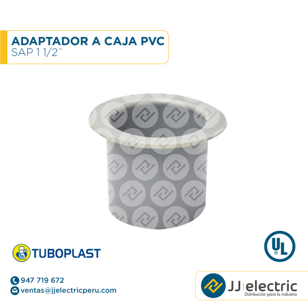Adaptador a caja PVC SAP 1 1/2¨ - TUBOPLAS