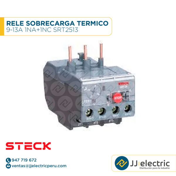 Rele Sobrecarga Térmico 9-13A 1Na+1Nc Srt2513 - STECK