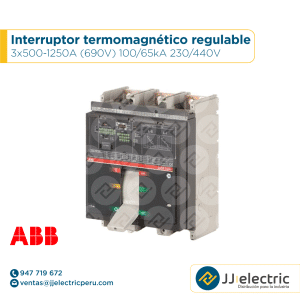 Interruptor termomagnético regulable 3x500-1250A (690V) 100/65kA 230/440V - ABB