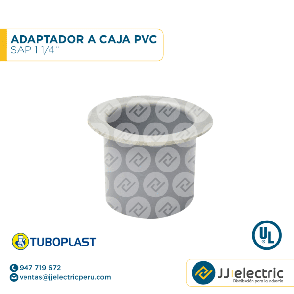 Adaptador a caja PVC SAP 1 1/4¨ - TUBOPLAS
