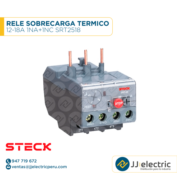 Rele Sobrecarga Térmico 12-18A 1Na+1Nc Srt2518 - STECK