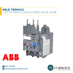 Relé térmico 1.3-1.7A para contactores AF09..AF38 - ABB