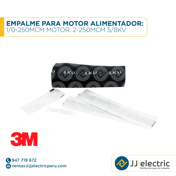 Empalme para motor alimentador: 1/0-250MCM motor: 2-250MCM 5/8kV - 3M