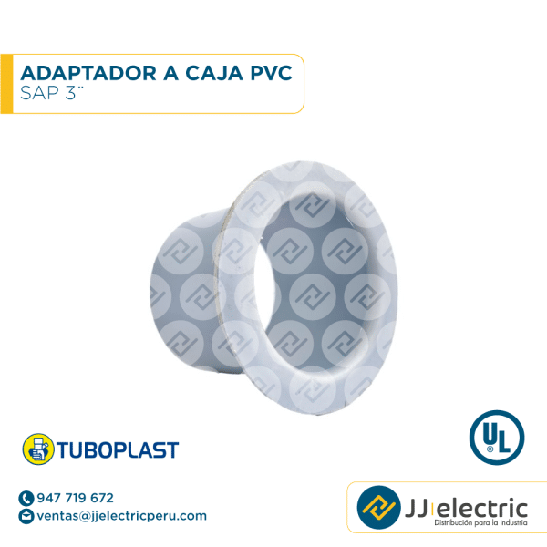 Adaptador a caja PVC SAP 3¨ - TUBOPLAST