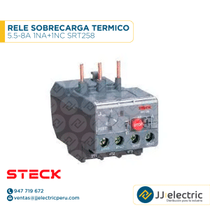 Rele Sobrecarga Térmico 5.5-8A 1Na+1Nc Srt258 - STECK