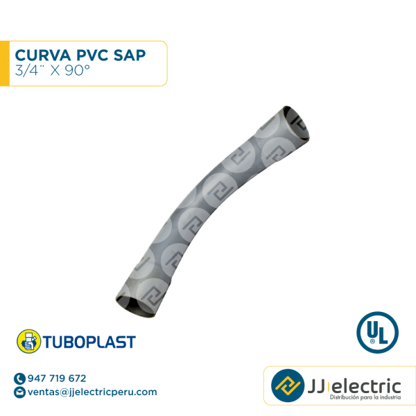 Curva PVC SAP 3/4¨ x 90° - TUBOPLAS