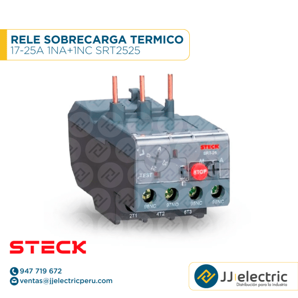 Rele Sobrecarga Térmico 17-25A 1Na+1Nc Srt2525 - STECK