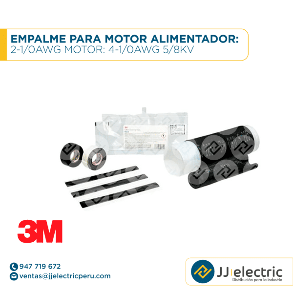 Empalme para motor alimentador: 2-1/0AWG motor: 4-1/0AWG 5/8kV - 3M