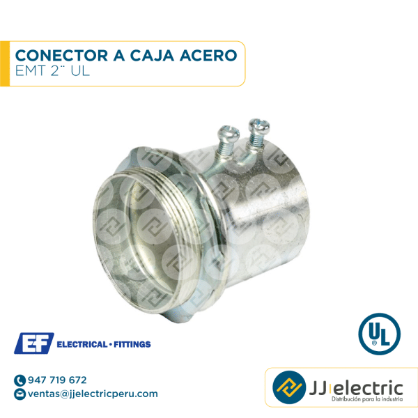 Conector a caja acero EMT 2¨ UL - E.F.