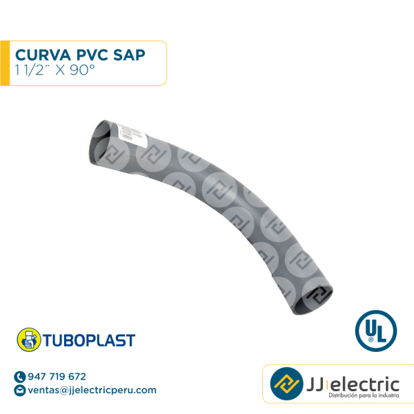 Curva PVC SAP 1 1/2¨ x 90° - TUBOPLAS