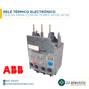 Relé térmico electrónico 1.9-6.3A para contactores AF09..AF26 - ABB