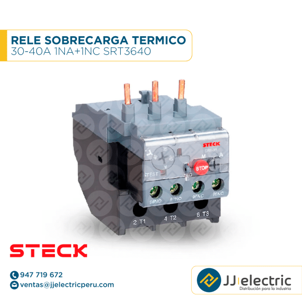 Rele Sobrecarga Térmico 30-40A 1Na+1Nc Srt3640 - STECK