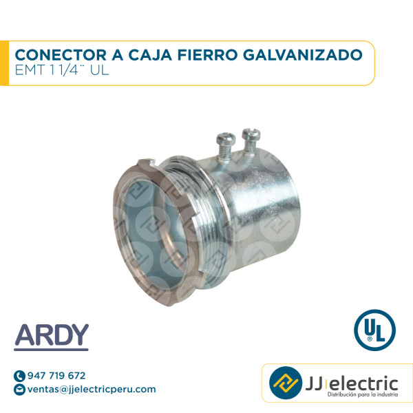 Conector a caja fierro galvanizado EMT 1 1/4¨ UL - ARDY