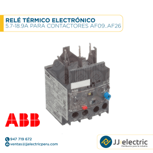 Relé térmico electrónico 5.7-18.9A para contactores AF09..AF26 - ABB