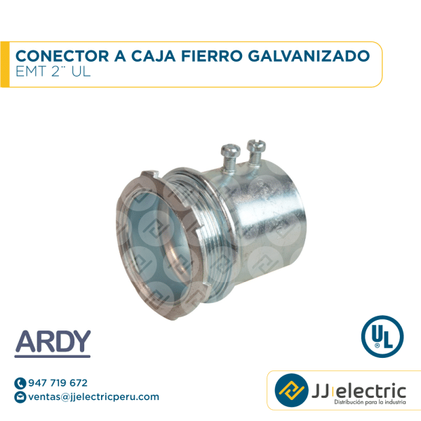 Conector a caja fierro galvanizado EMT 2¨ UL - ARDY