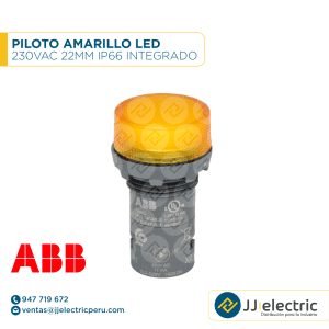 Piloto amarillo LED 230VAC 22mm IP66 integrado - ABB