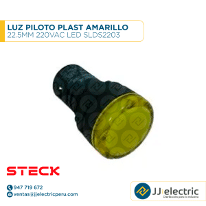 Luz Piloto Plast Amarillo 22.5Mm 220Vac Led Slds2203 - STECK