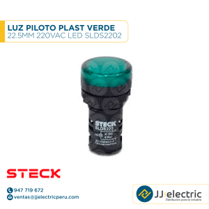 Luz Piloto Plast Verde 22.5Mm 220Vac Led Slds2202 - STECK