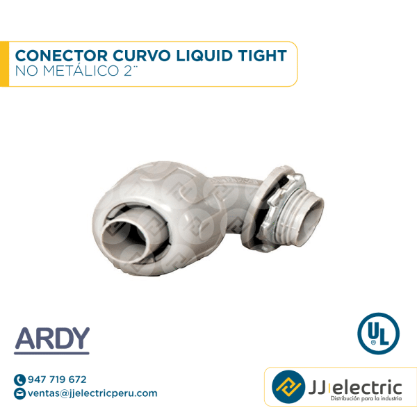 Conector curvo Liquid Tight no metálico 2¨ - P496