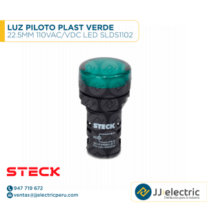 Luz Piloto Plast Verde 22.5Mm 110Vac/Vdc Led Slds1102 - STECK