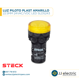 Luz Piloto Plast Amarillo 22.5Mm 24Vac/Vdc Led Slds243 - STECK