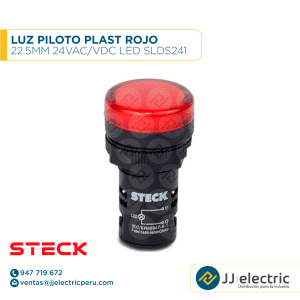 Luz Piloto Plast Rojo 22.5Mm 24Vac/Vdc Led Slds241 - STECK