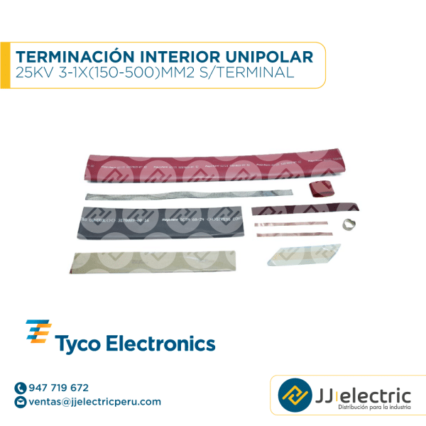Terminación interior unipolar 25kV 3-1x(150-500)mm2 s/terminal - TYCO ELECTRONICS