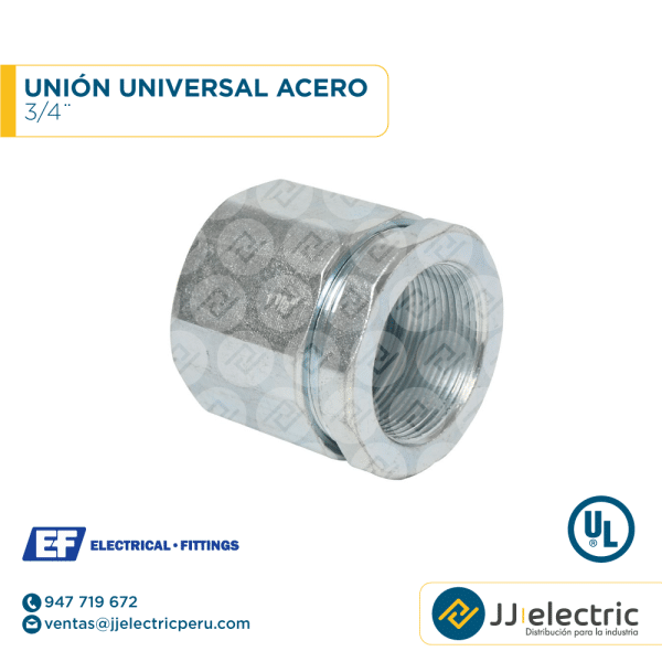 Unión universal acero 3/4¨ - E.F.