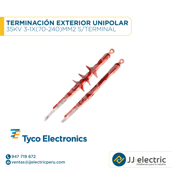 Terminación exterior unipolar 35kV 3-1x(70-240)mm2 s/terminal - TYCO ELECTRONICS