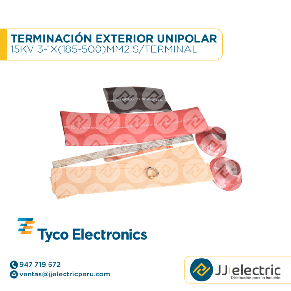 Terminación exterior unipolar 15kV 3-1x(185-500)mm2 s/terminal - TYCO ELECTRONICS