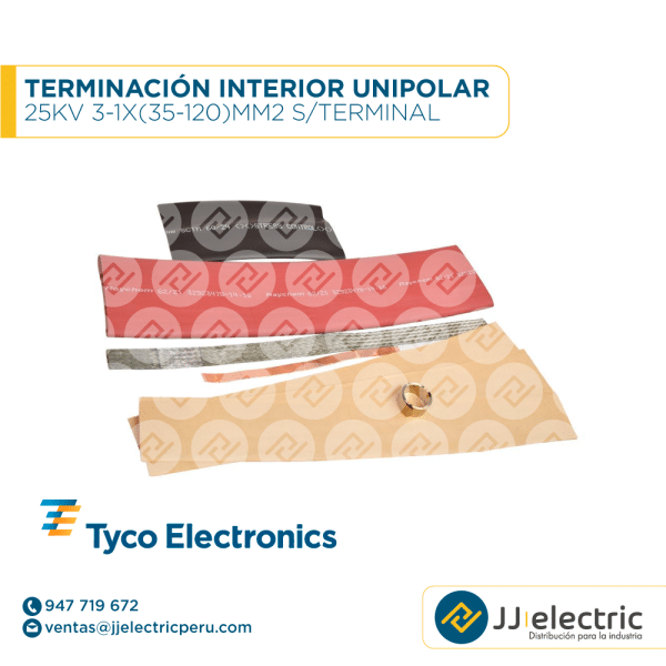 Terminación interior unipolar 25kV 3-1x(35-120)mm2 s/terminal - TYCO ELECTRONICS