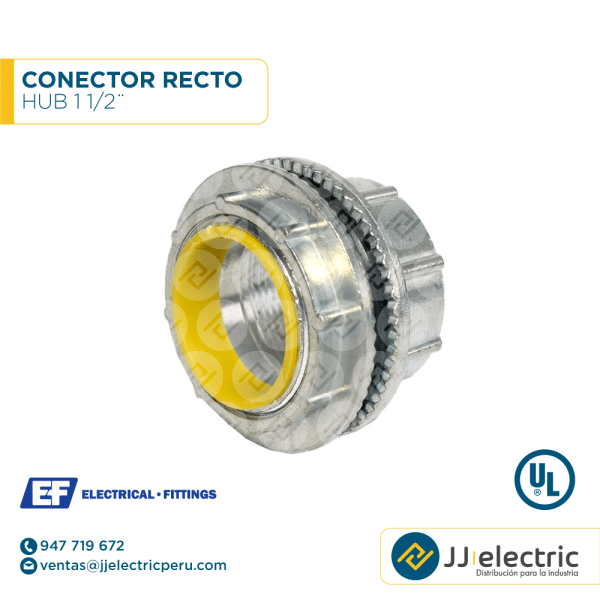 Conector recto HUB 1 1/2¨ - E.F.