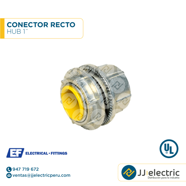 Conector recto HUB 1¨ - E.F.