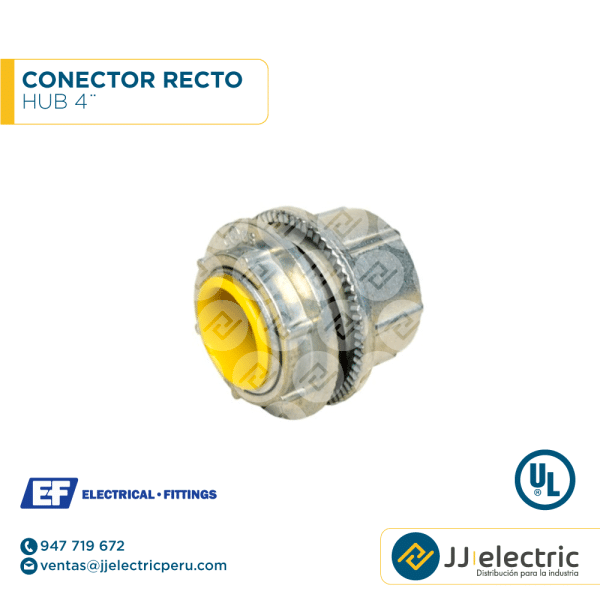 Conector recto HUB 4¨ - E.F.